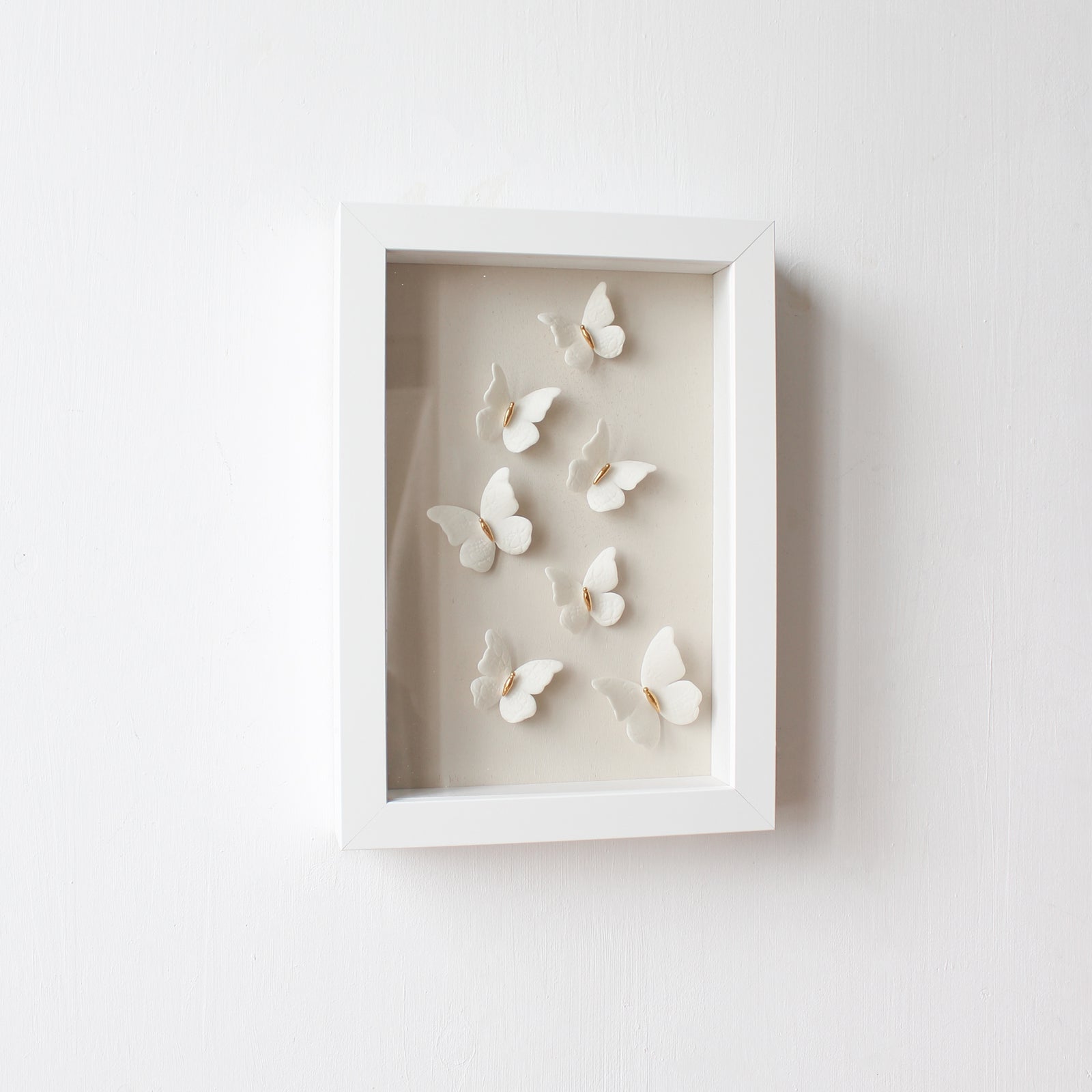 3D Frame of Porcelain Butterflies by Alain Granell