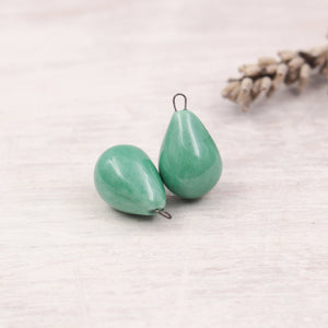 Ceramic charms for jewelry making handmade in France by Alain Granell