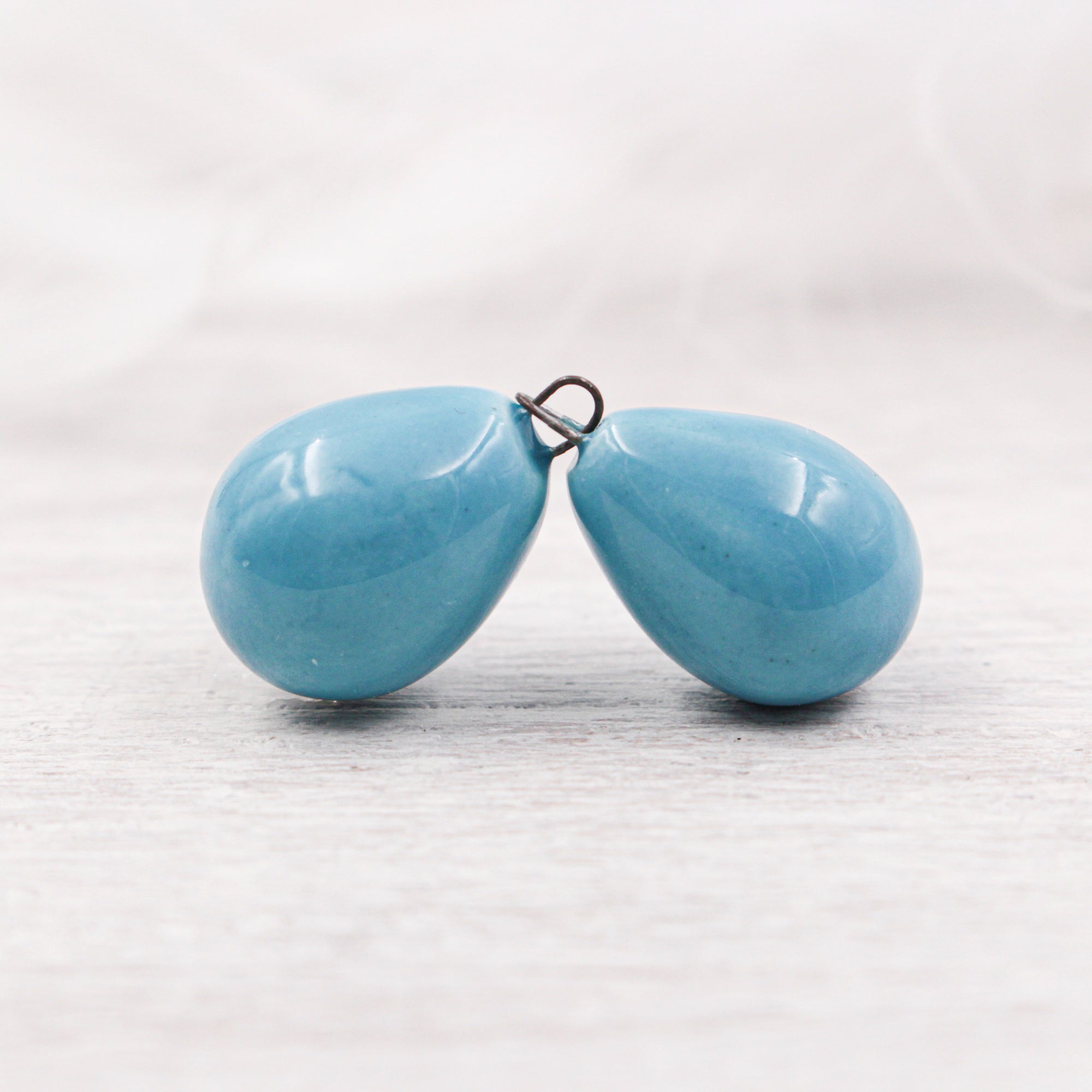 Ceramic charms for jewelry making handmade in France by Alain Granell