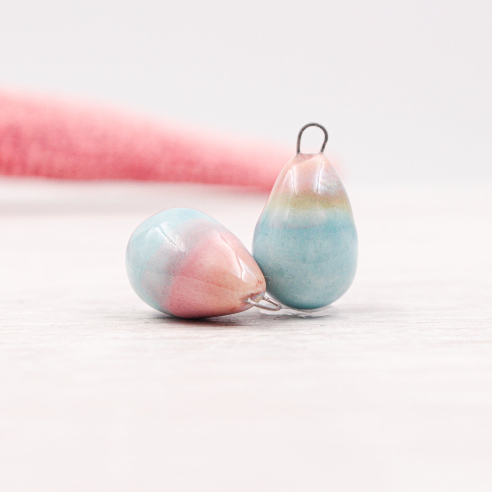 Ceramic Charms for Jewelry and Accessories Making handmade in France by Alain Granell