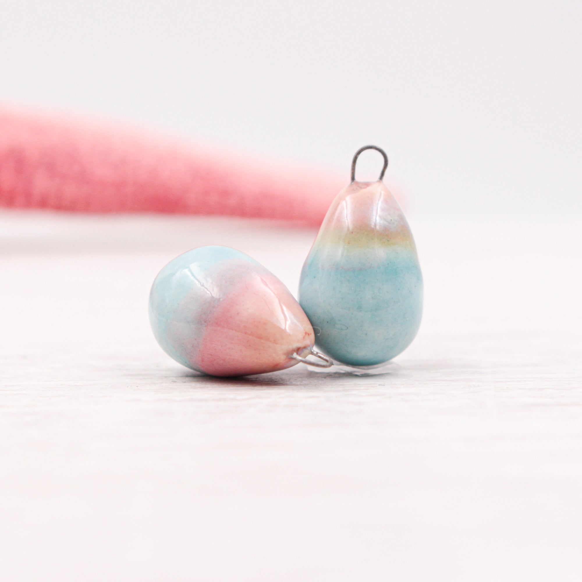 Ceramic Charms for Jewelry and Accessories Making handmade in France by Alain Granell