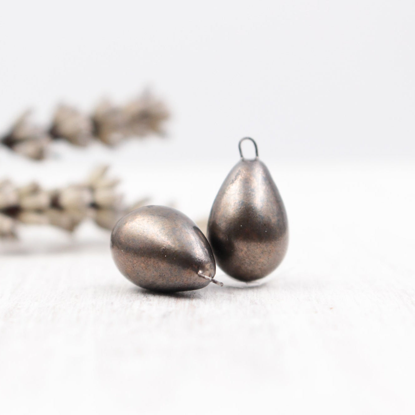 Ceramic charms for jewelry making handmade in France by Alain Granell