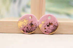 Ceramic Medal Charms for Jewelry and Accessories Making handmade in France by Alain Granell