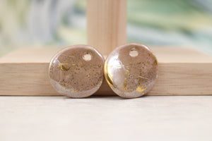 Ceramic Medal Charms for Jewelry and Accessories Making handmade in France by Alain Granell