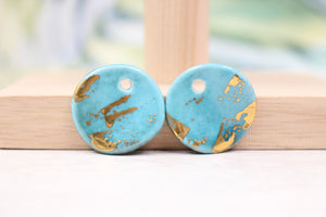 Ceramic Medal Charms for Jewelry and Accessories Making handmade in France by Alain Granell