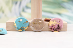 Ceramic Medal Charms for Jewelry and Accessories Making handmade in France by Alain Granell