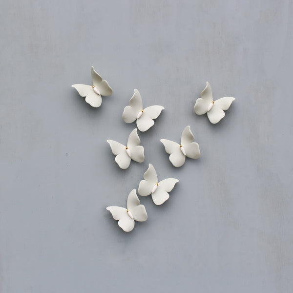 White and Gold Butterflies - Alain Granell
