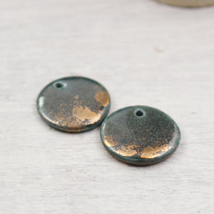 Ceramic Medal Charms for Jewelry and Accessories Making handmade in France by Alain Granell