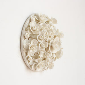 Handmade Porcelain Camellia Tile by Alain Granell