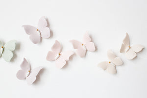 Mini Rainbow Wall Decor of Porcelain Butterflies by Alain Granell