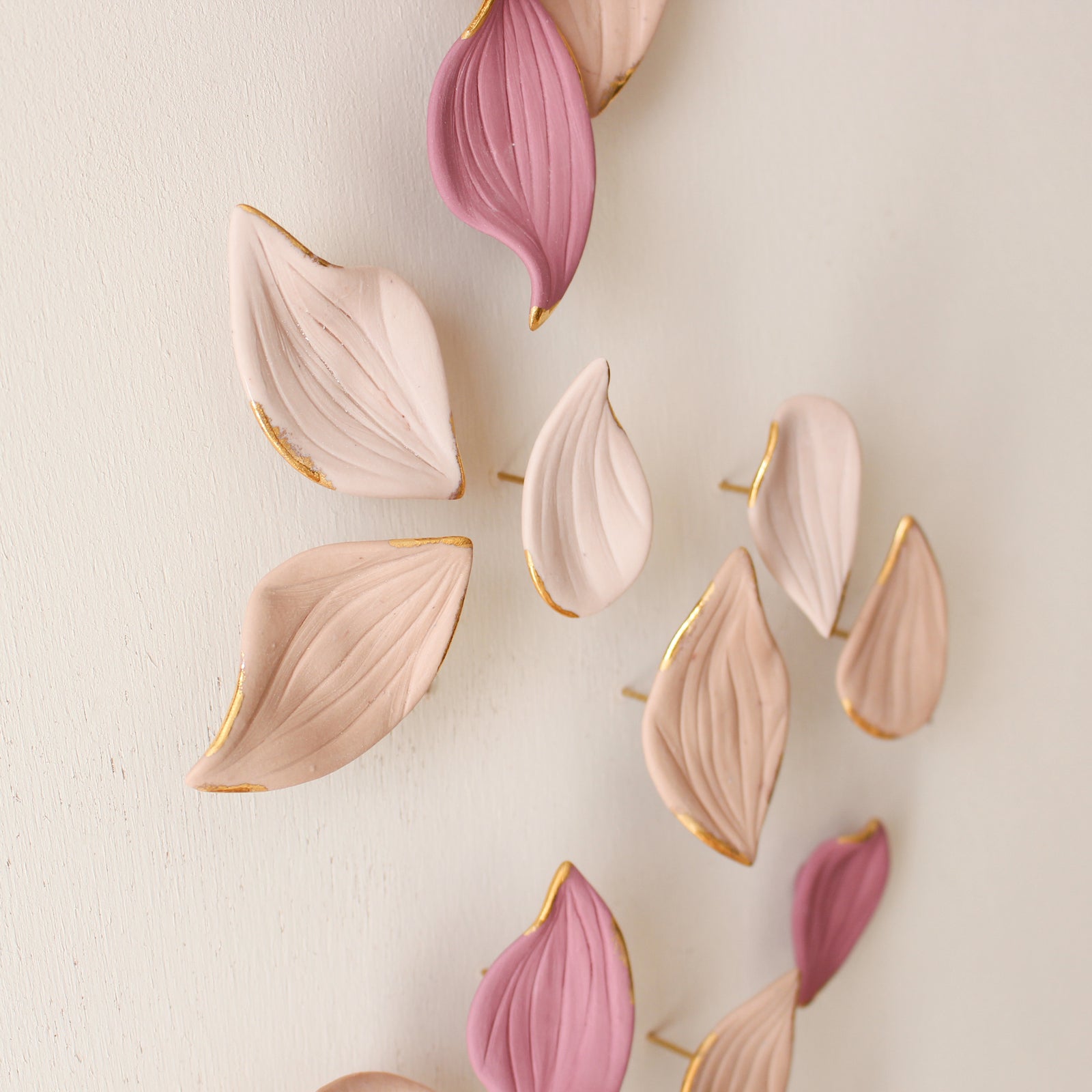 Porcelain Autumn Leaves Wall Sculpture by Alain Granell