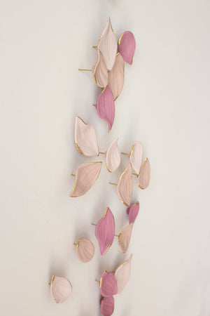 Porcelain Autumn Leaves Wall Sculpture by Alain Granell