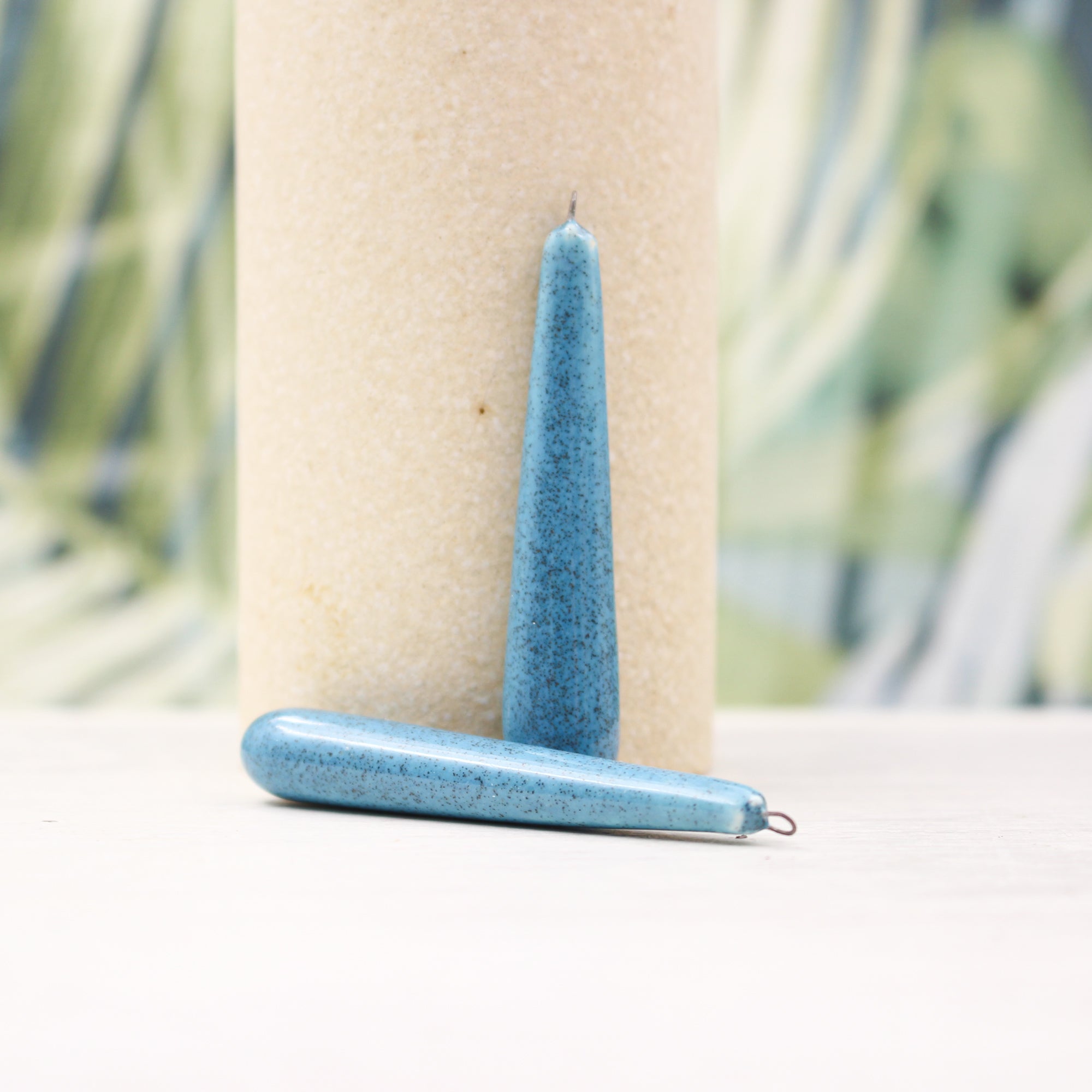 Ceramic charms for jewelry making handmade in France by Alain Granell