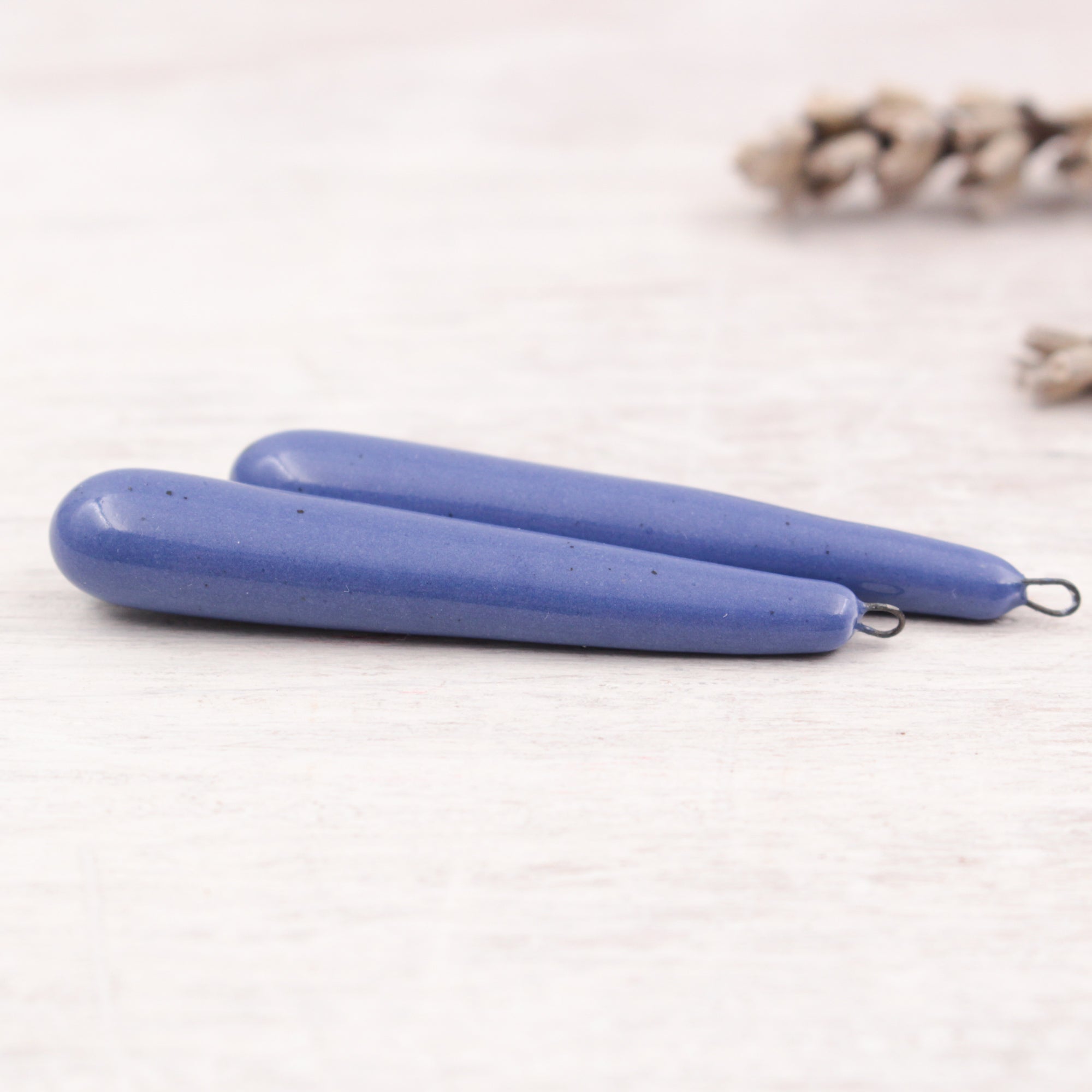 Ceramic charms for jewelry making handmade in France by Alain Granell