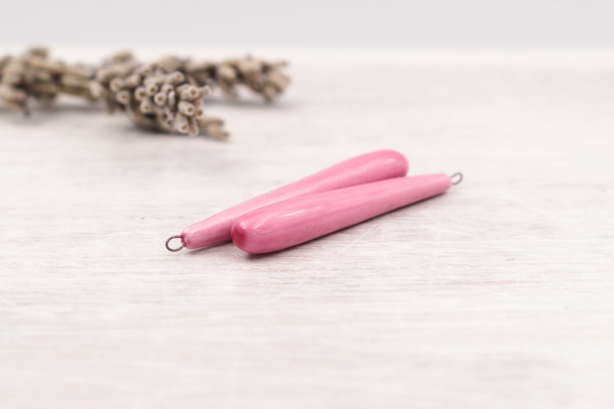 Ceramic charms for jewelry making handmade in France by Alain Granell