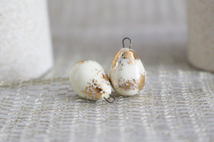 Ceramic and Gold Charms for Jewelry and Accessories Making handmade in France by Alain Granell