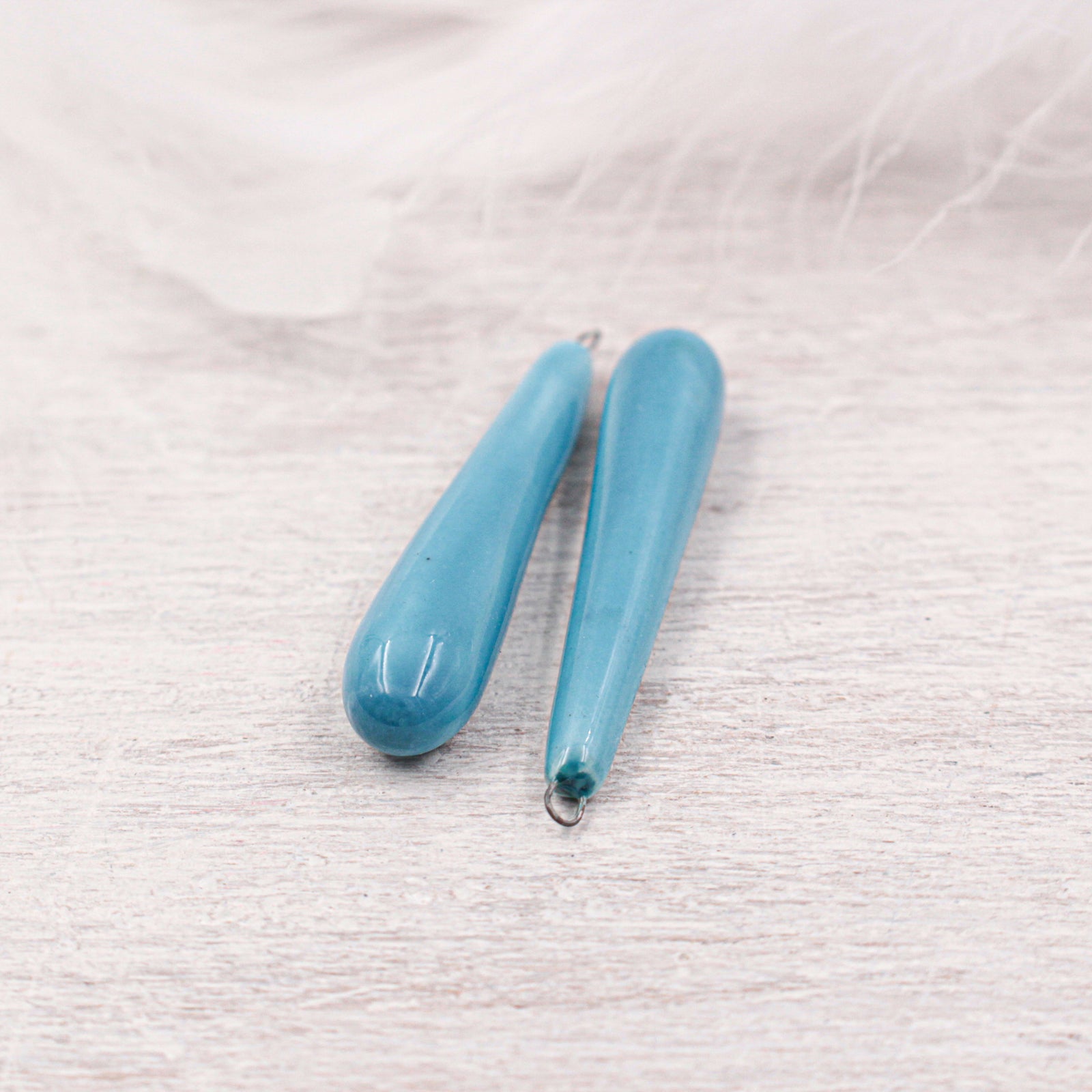 Ceramic charms for jewelry making handmade in France by Alain Granell