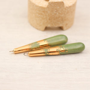 Ceramic and Gold Charms for Jewelry and Accessories Making handmade in France by Alain Granell