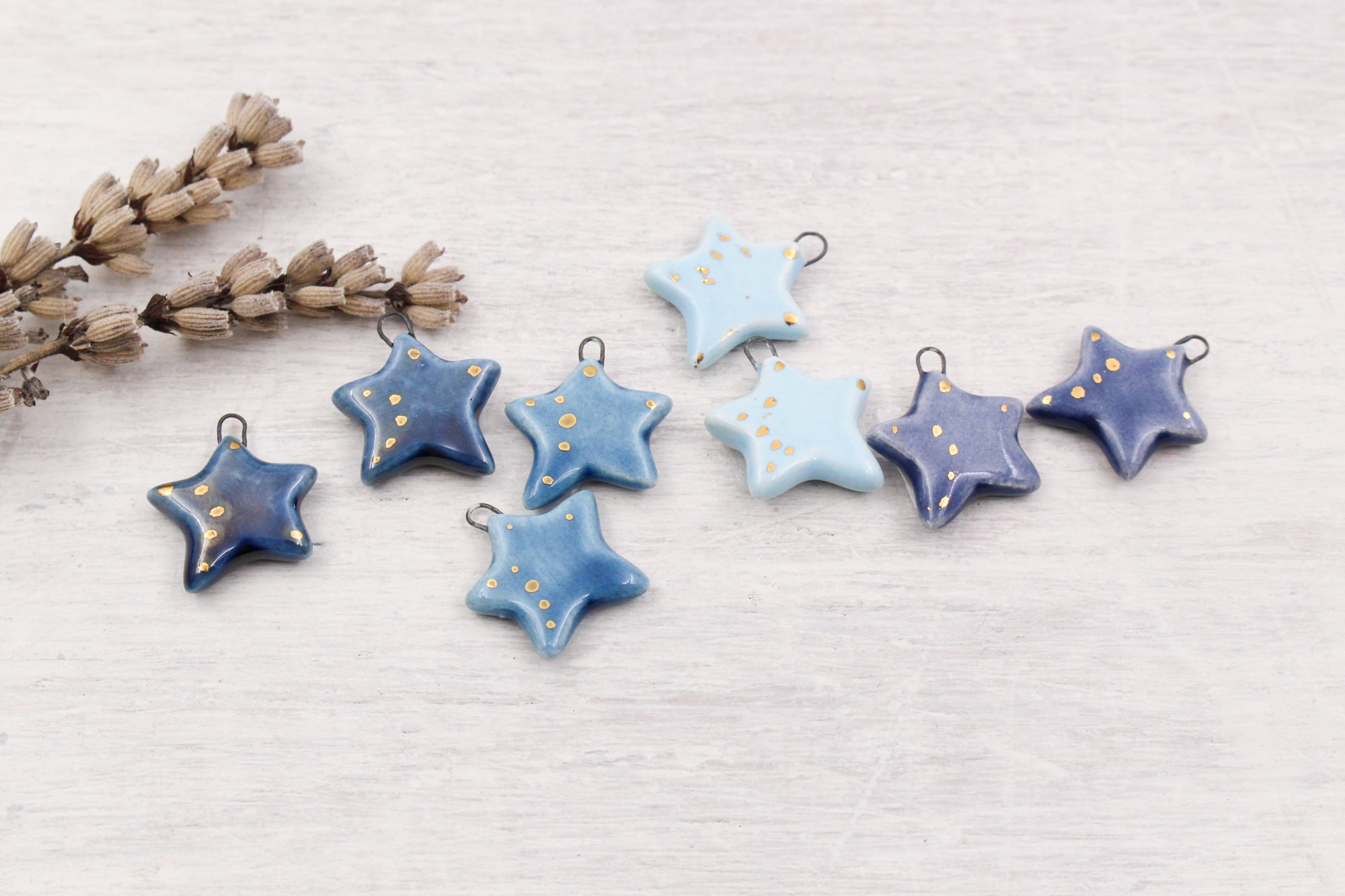 Ceramic Charms for Jewelry and Accessories Making handmade in France by Alain Granell