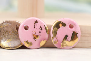 Ceramic Medal Charms for Jewelry and Accessories Making handmade in France by Alain Granell