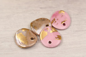 Ceramic Medal Charms for Jewelry and Accessories Making handmade in France by Alain Granell