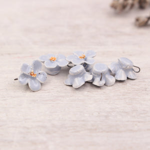 Primevères faites à la main en céramique pour création de bijoux et accessoires