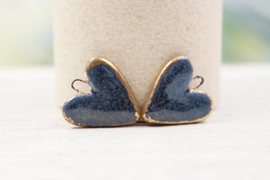 Ceramic Heart Charms for Jewelry and Accessories Making handmade in France by Alain Granell