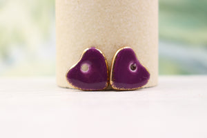 Ceramic heart charms for jewelry and accessories handmade in France by Alain Granell