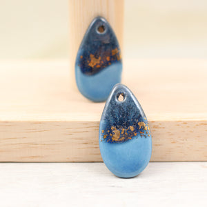 Ceramic and Gold Charms for Jewelry and accessories handmade in France by Alain Granell
