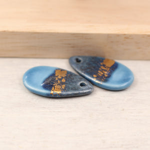 Ceramic and Gold Charms for Jewelry and accessories handmade in France by Alain Granell