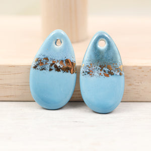 Ceramic and Gold Charms for Jewelry and accessories handmade in France by Alain Granell