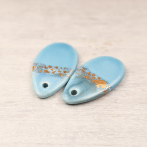 Ceramic and Gold Charms for Jewelry and accessories handmade in France by Alain Granell