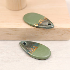 Ceramic and Gold Charms for Jewelry and accessories handmade in France by Alain Granell