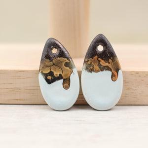 Ceramic and Gold Charms for Jewelry and accessories handmade in France by Alain Granell