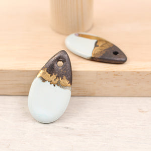 Ceramic and Gold Charms for Jewelry and accessories handmade in France by Alain Granell