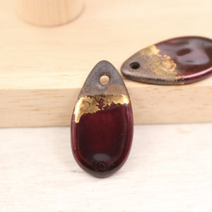 Ceramic and Gold Charms for Jewelry and accessories handmade in France by Alain Granell