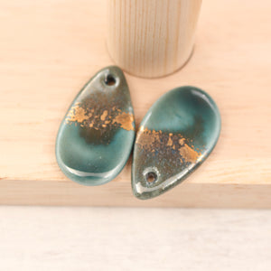 Ceramic and Gold Charms for Jewelry and accessories handmade in France by Alain Granell