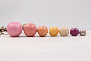 Handmade ceramic beads in various colors