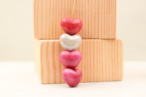 Perles Coeurs en Céramique pour fabrication de bijoux et accessoires