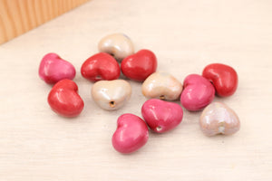 Perles Coeurs en Céramique pour fabrication de bijoux et accessoires