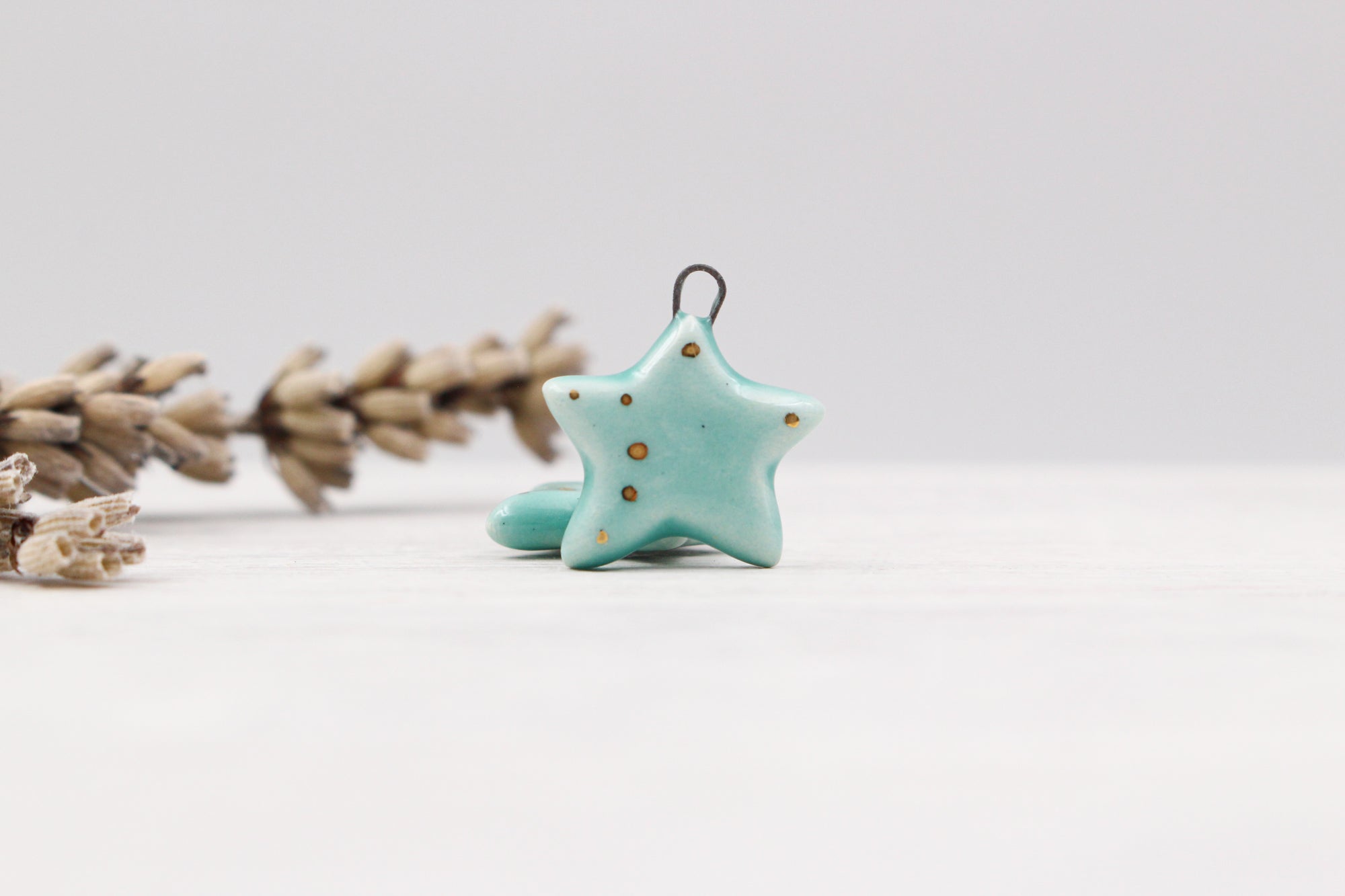 Ceramic Star Charms for Jewelry and Accessories Making handmade in France by Alain Granell
