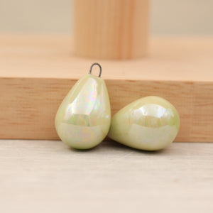 Ceramic charms for jewelry making handmade in France by Alain Granell