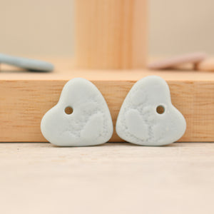 Handmade porcelain heart charms for jewelry and accessories making