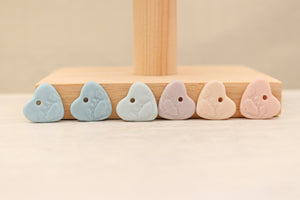 Handmade porcelain heart charms for jewelry and accessories making