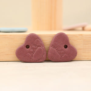 Handmade porcelain heart charms for jewelry and accessories making