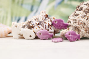 Bright Ceramic fish charms for jewelry making