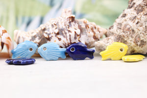 Bright Ceramic fish charms for jewelry making