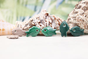Bright Ceramic fish charms for jewelry making