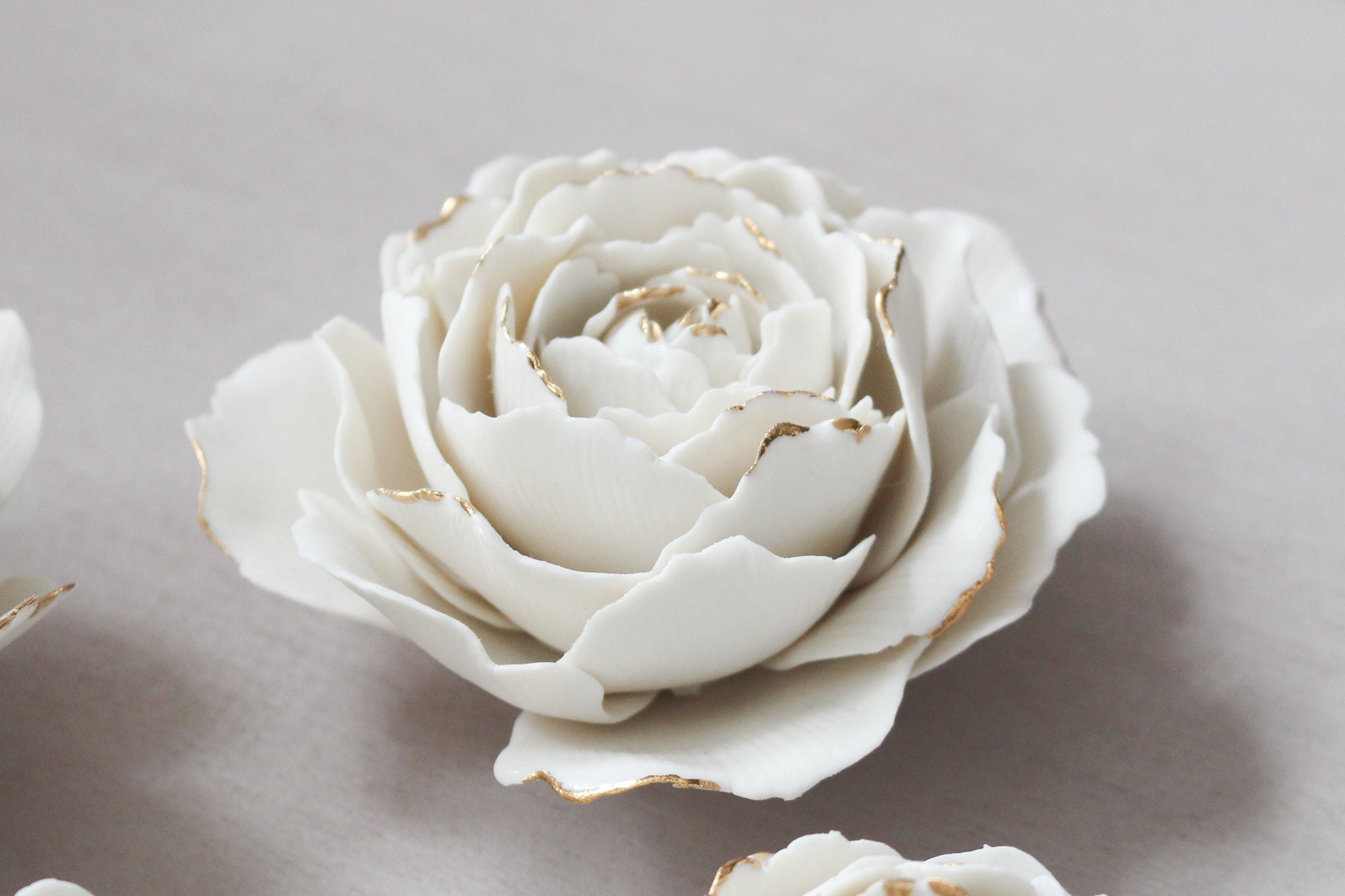 Pivoines Blanches et Or