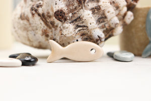 Ceramic fish charms for jewelry and accessories handmade in France by Alain Granell